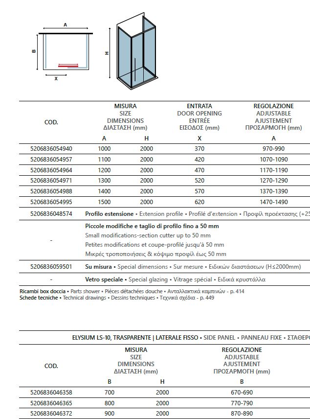 Karag кабина 100x90x200см, прозрачно стъкло 8мм, профил хром, Nano покритие