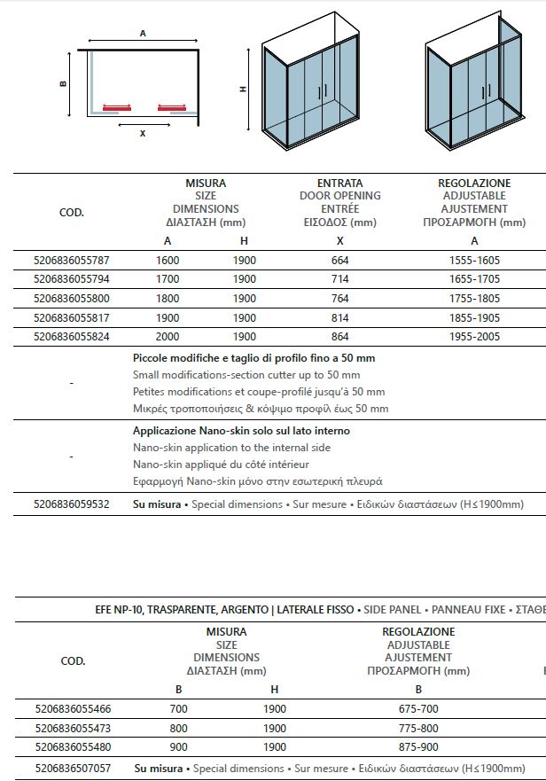 Karag кабина 160x80x190см, прозрачно стъкло 5мм, бял профил мат