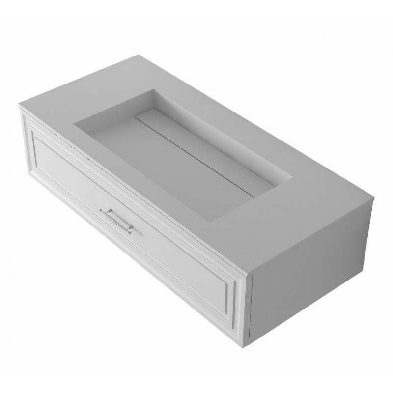Умивалник и шкаф от материал iStone Solid Surface, размер 100*46*25 см, без сифон