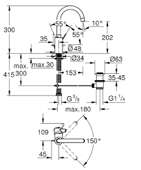 GROHE Eurosmart Cosmopolitan Смесител за умивалник 1/2″, едноръкохватков, L-размер