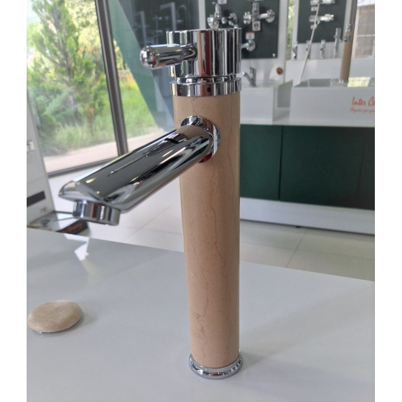 INTERCERAMIC Месингов смесител за умивалник хром+пясък