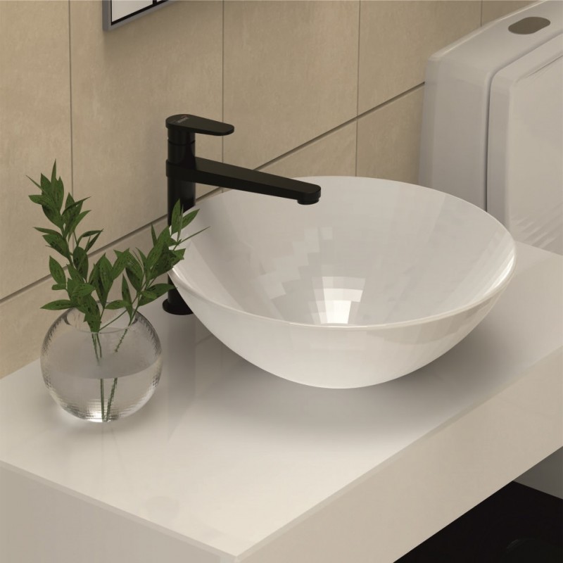 INTERCERAMIC Месингов смесител за умивалник черен мат
