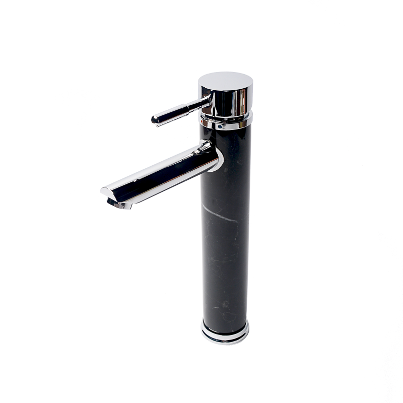 INTERCERAMIC Месингов смесител за умивалник, хром+черен